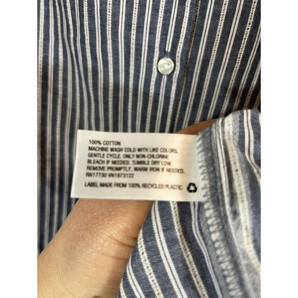 A New Day Striped Sleeveless Button Up Blouse NWT X-Large - Picture 4 of 7